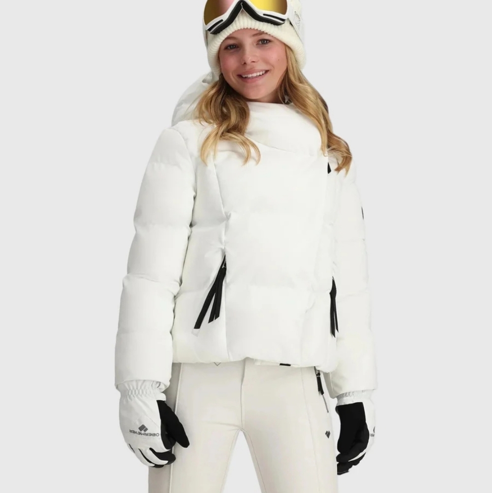 NWT OBERMEYER Teen Girls' Isla Jacket‎ XS (6-7) White Skiing Slope